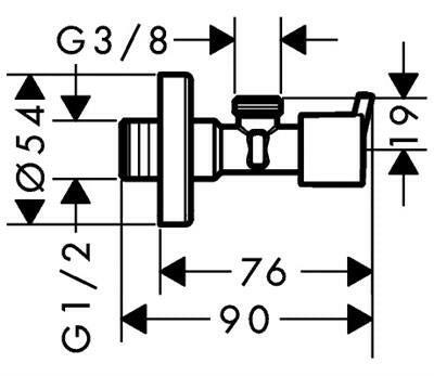Hansgrohe S sarokszelep-1