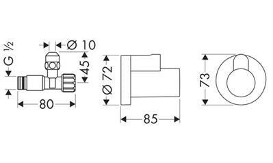 Hansgrohe sarokszelep-1