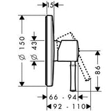 Hansgrohe Talis Classic zuhany csaptelepszínkészlet - kifutó-1