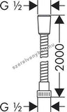 Hansgrohe Metaflex zuhanygégecső 200 cm-1