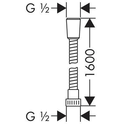 Hansgrohe Metaflex zuhanygégecső 160 cm-2