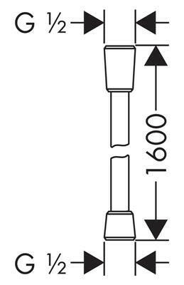 Hansgrohe Isiflex zuhanygégecső 160 cm fehér-1