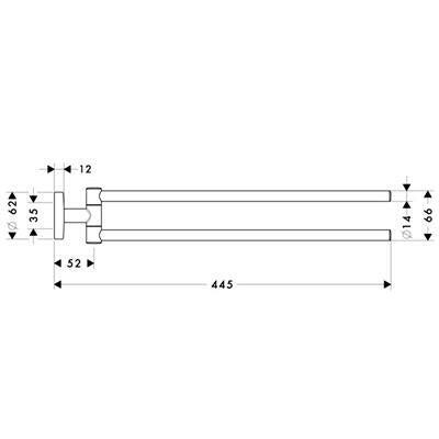 Hansgrohe Logis törölközőtartó dupla (40512000)-1