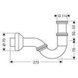 Hansgrohe Standard bidé csőszifon-1