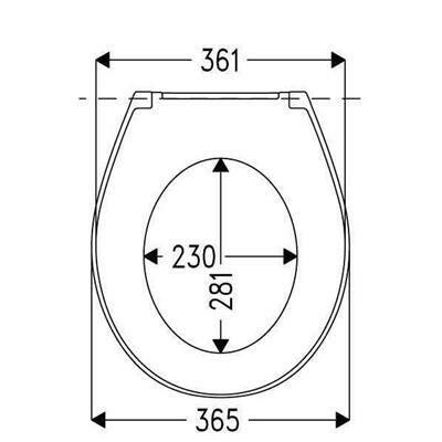 AquaRosa WC ülőke, Corsica rozsdamentes zsanérral, fehér-4