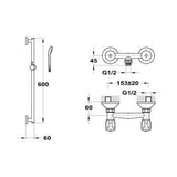 Mofém Eurosztár zuhany csaptelep Basic zuhanyszettel-1