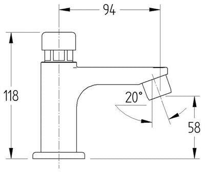 Mofém Golf automata mosdó szelep 10sec.-1