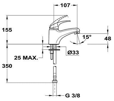 Mofém Junior mosdó csaptelep automata leeresztővel-2