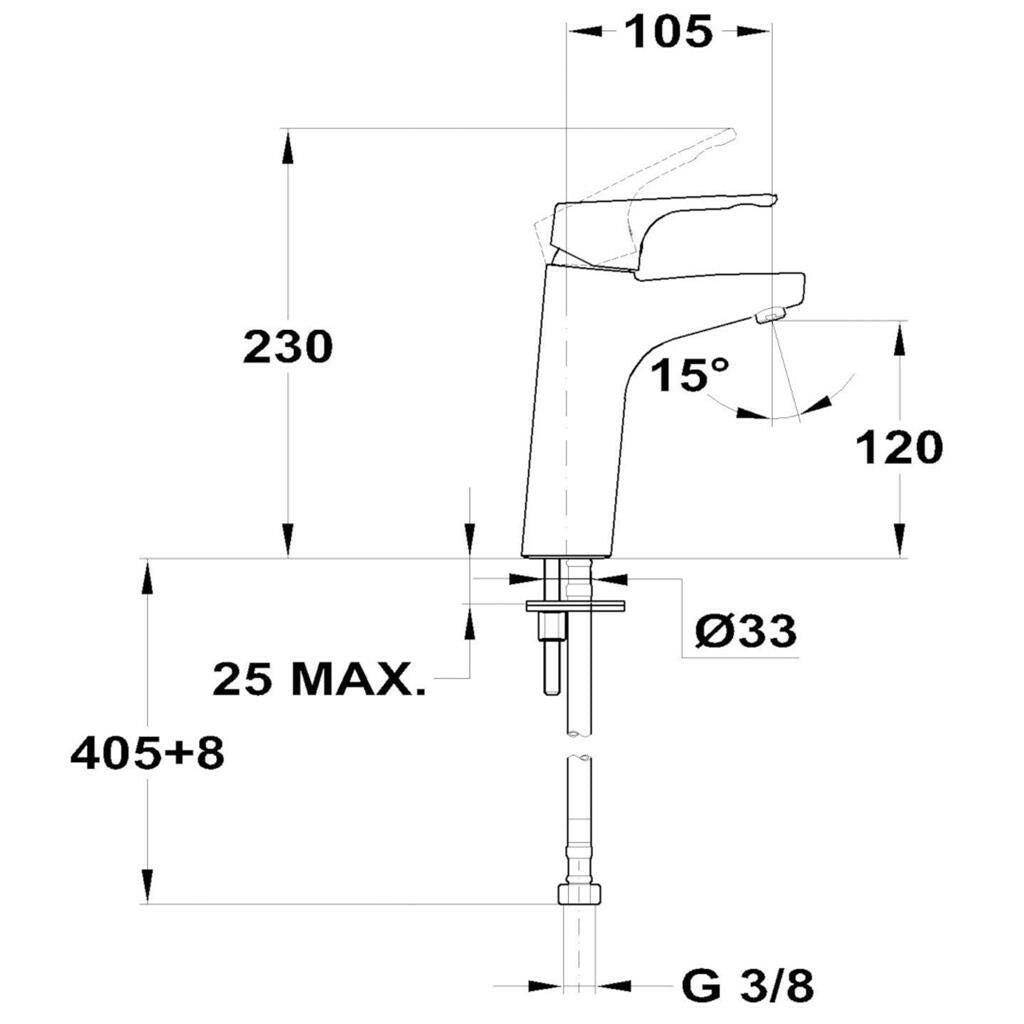 Mofém Junior Evo mosdócsaptelep álló, magas kifolyócsővel, leeresztő szelep nélkül 150-0061-00-3
