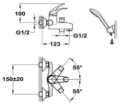 Mofém Junior kád csaptelep zuhanyszettel-2
