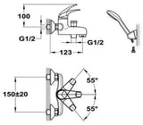 Mofém Junior kád csaptelep zuhanyszettel-2