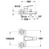 Mofém Zenit kádtöltő csaptelep zuhanyszett nélkül-1