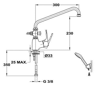 Mofém Junior Evo kád-mosdó csaptelep zuhanyszettel-1