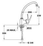 Mofém Junior Evo bojler mosogató csaptelep egykaros alsó bek-1