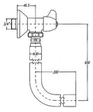 Mofém WC öblítőszelep cső nélkül (félfordítós)-1