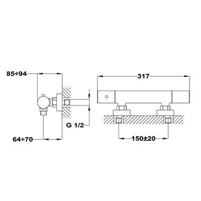 Mofém Zenit termosztátos zuhany csaptelep-1