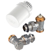 Honeywell termosztatikus radiátorszelep szett sarok, KM (T3019 + V2036ESX15 + V2437E0015)