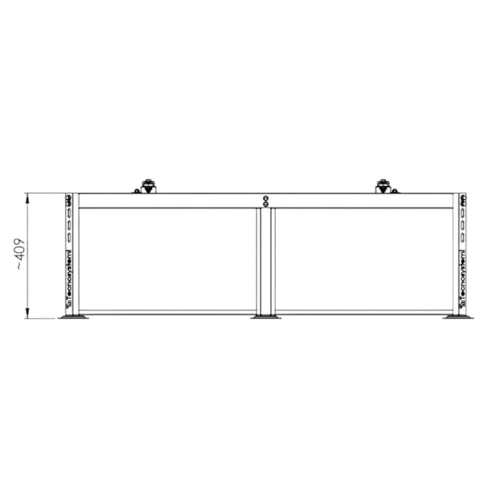 Terralux hőszivattyú álló konzol, csepptálcával és tálcafűtéssel SZÜRKE 1300x600 - MAX 200kg