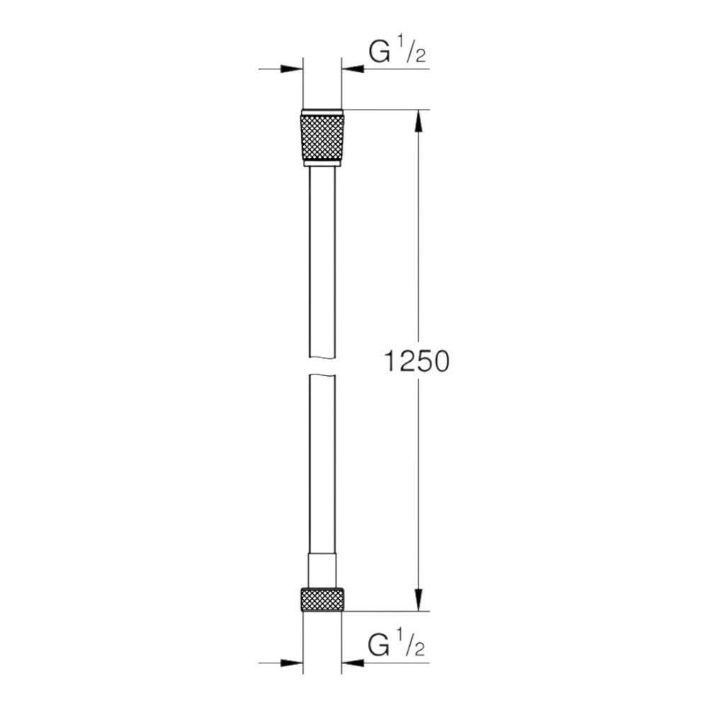 Grohe Silverflex zuhanygégecső 1250mm, matt arany (28362DA1)