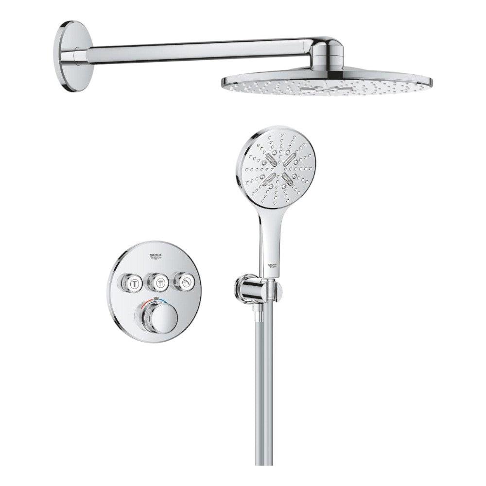 Grohe Grohtherm SmartControl zuhanyrendszer falsík mögötti, Rainshower SmartActive kézi és fejzuhany (1039970000)