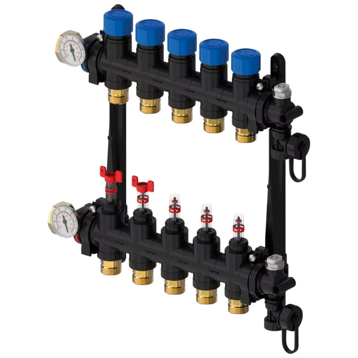 Uponor Vario M osztó-gyüjtő áramlásmérővel, 5x3/4" (1085947)