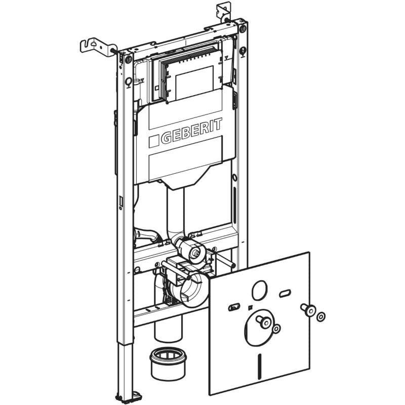 Geberit Duofix WC - tartály, 112cm, 12 cm - es falsík alatti öblítőtartály + elektromos csatlakozódoboz (111.921.00.6)
