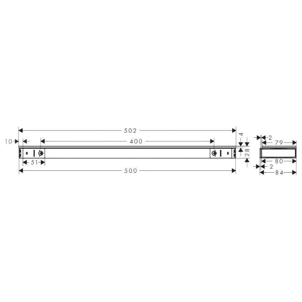 Hansgrohe Rainfinity 500 polc, króm (26844000)