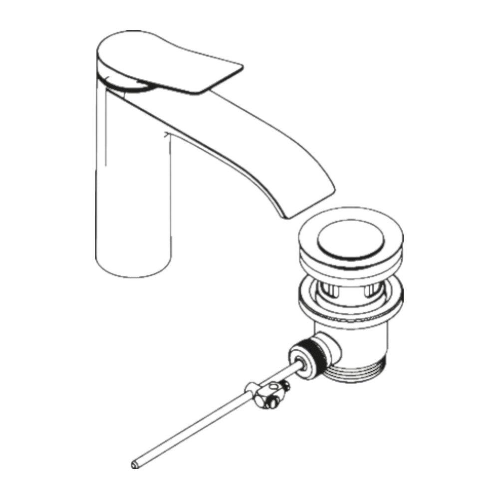 Hansgrohe Vivenis egykaros mosdócsaptelep 110, CoolStart, automata lefolyógarnitúra (75023000)
