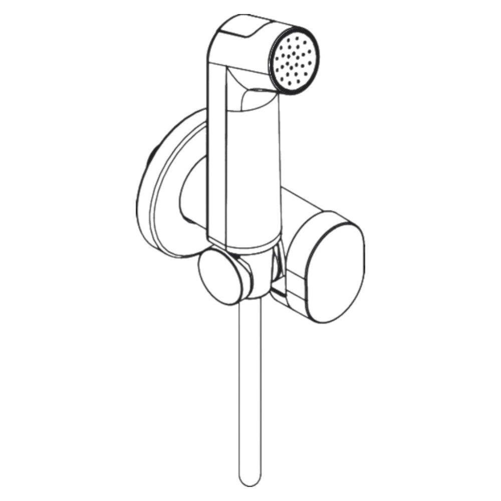 Hansgrohe hidegvizes bidé kézizuhany 1jet funkcióval, EcoSmart+, zuhanytartóval, matt fekete (29230670)