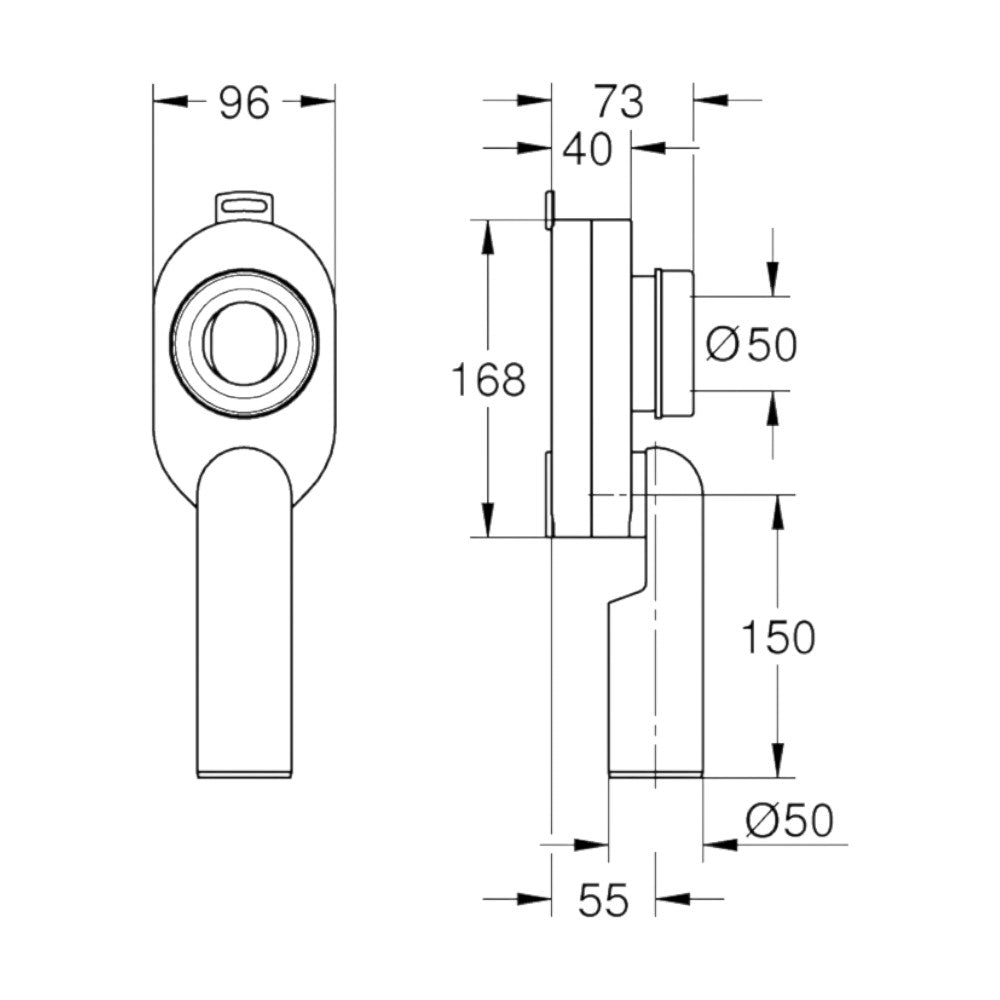 Grohe vizelde bűzelzáró, függőleges szifon (39733000)