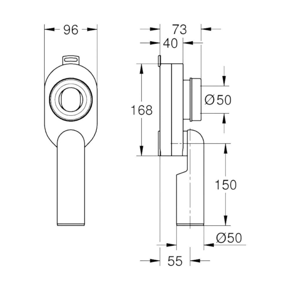 Grohe vizelde bűzelzáró, függőleges szifon (39733000)