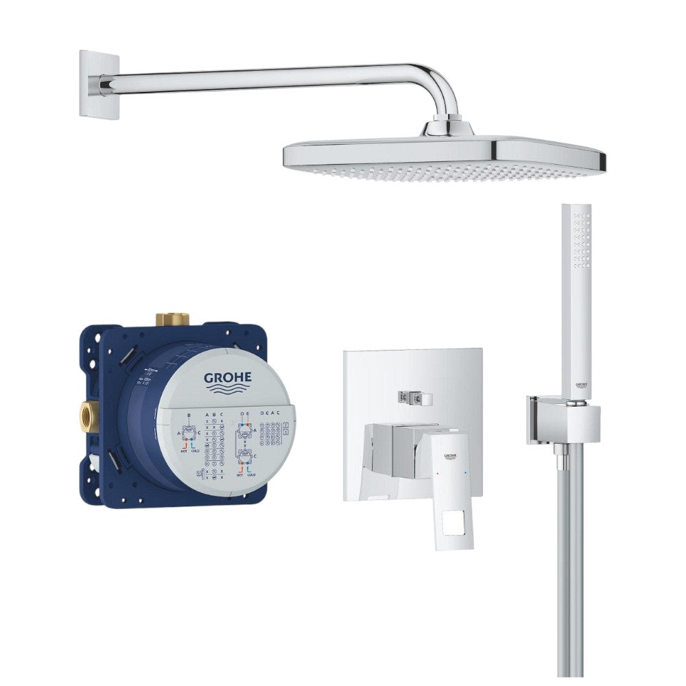 Grohe Eurocube rejtett zuhanyrendszer, Tempesta 250 Cube fejzuhany (25289000)