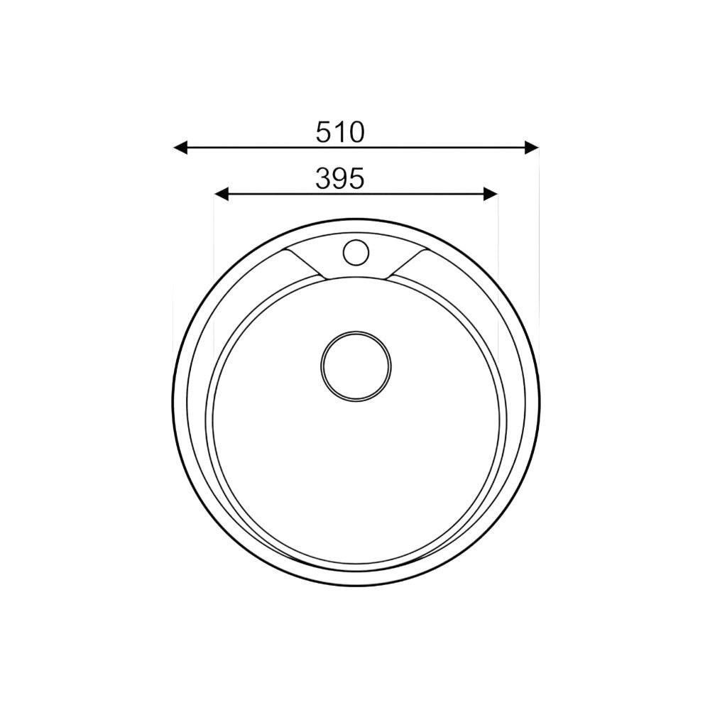 Mofém Infinite 510 mosogatótálca, 1 medence, kerek, 510mm (M - 760012807)