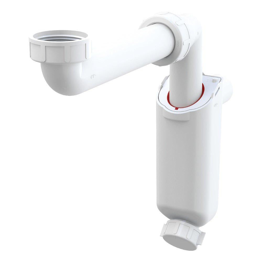 Alcaplast mosdószifon DN32, 5/4" hollandi anyával, helytakarékos (A43S - DN32)