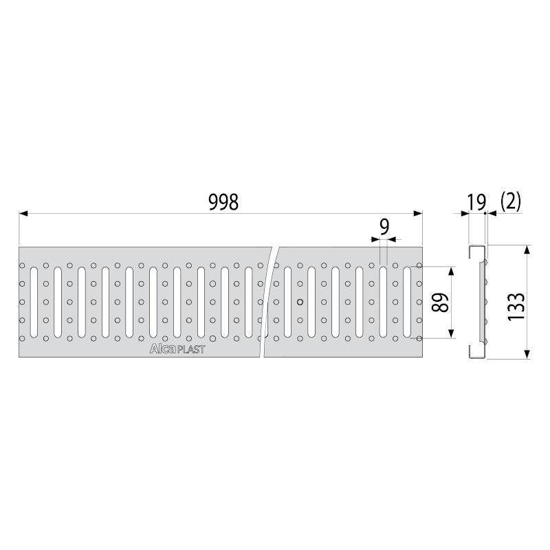 Alcaplast kültéri folyókarács (AVZ - R102)