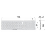 Alcaplast kültéri folyókarács (AVZ-R102) - méretrajz