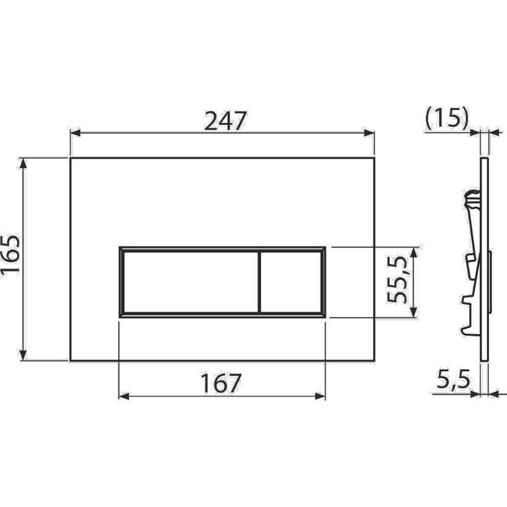 Alca M578 fekete WC-tartály nyomólap