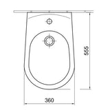 Alföldi Saval 2.0 bidé csésze fali 1 furat + Easyp 4312 00R1-1