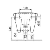 Alföldi Saval 2.0 bidé csésze fali 1 furat + Easyp 4312 00R1-3