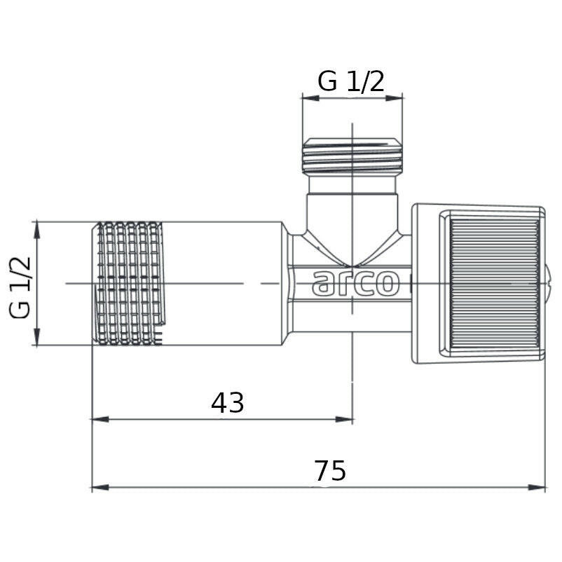 ARCO SAROKCSAP 1/2" -1/2" műanyag golyós-1