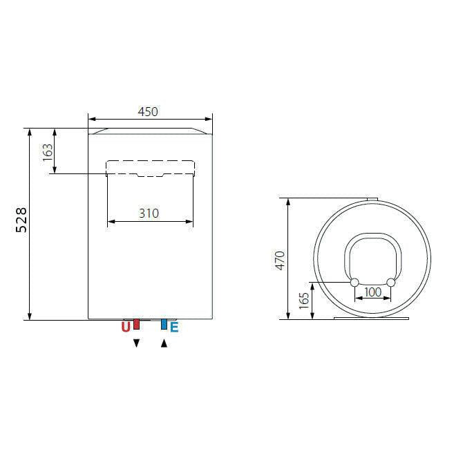 Ariston Lydos Eco 50 V 1,8K EU elektromos vízmelegítő 50 literes, LED kijelzővel 3201857