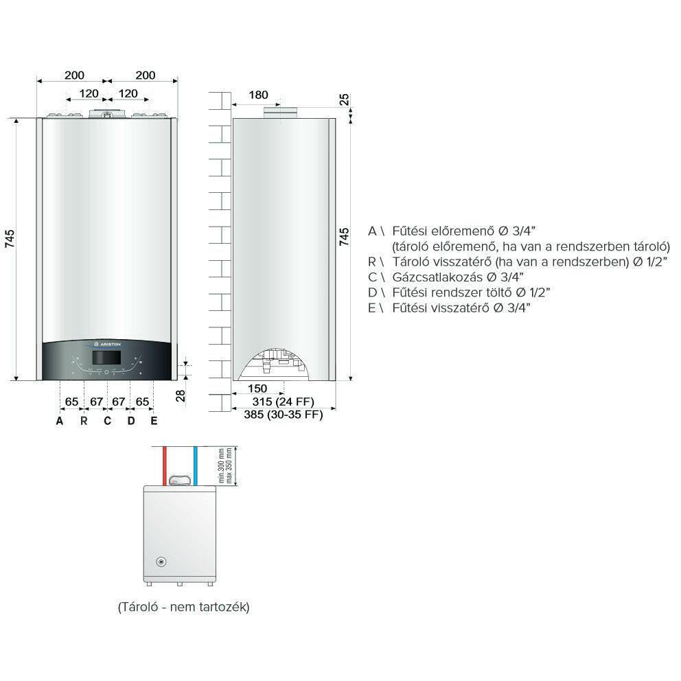 Ariston Genus One System 24 kondenzációs gázkazán, fűtő 21,5 kW - kifutó