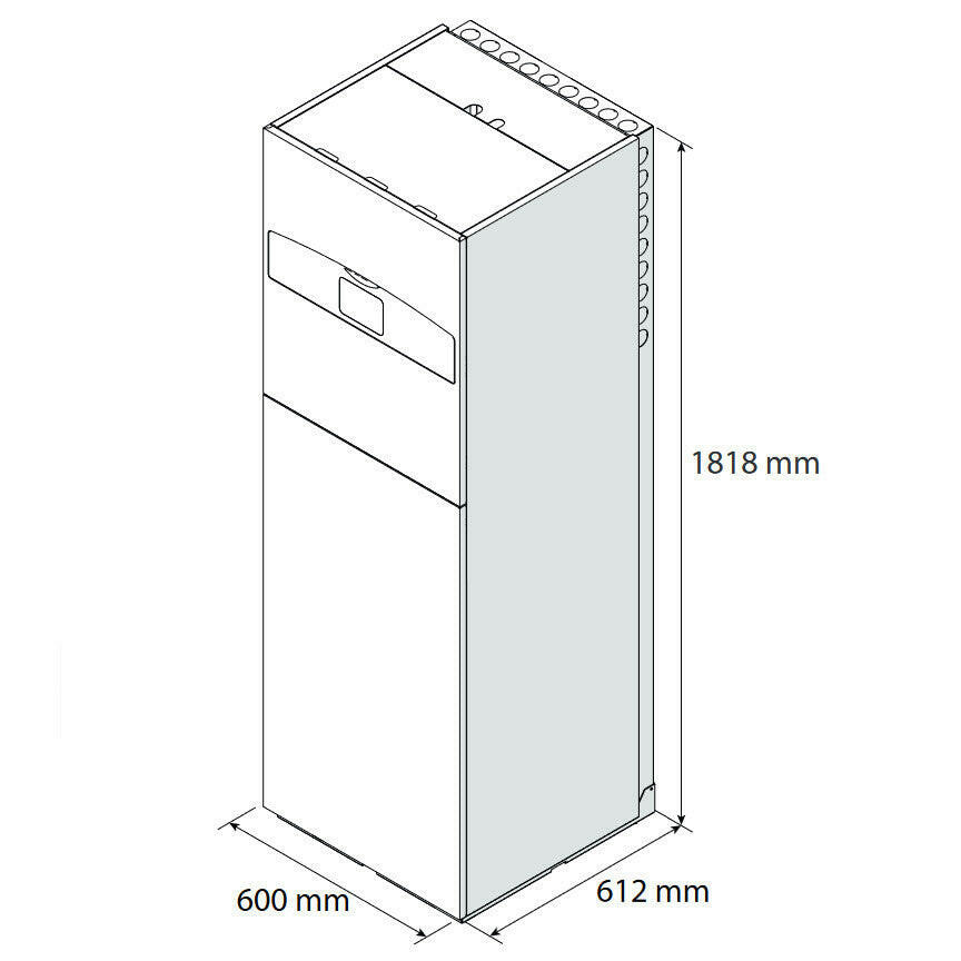 Ariston Nimbus Compact 50 S 2Z NET R32 split hőszivattyú 5 kW, beltéri + 180 l HMV, 2 fűtőkör, 1 fázis (3301893).