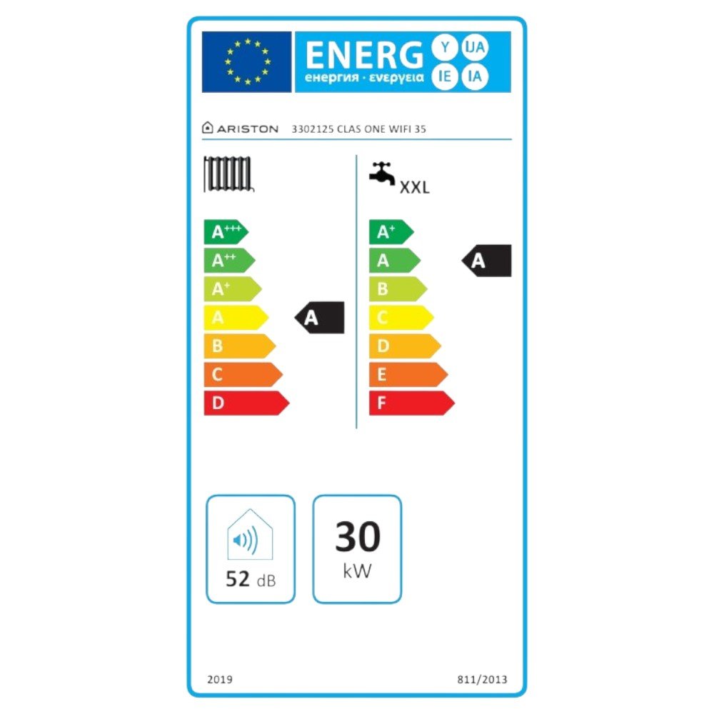 Ariston Clas One Wifi 30 kondenzációs gázkazán, kombi 27 kW (3302124)