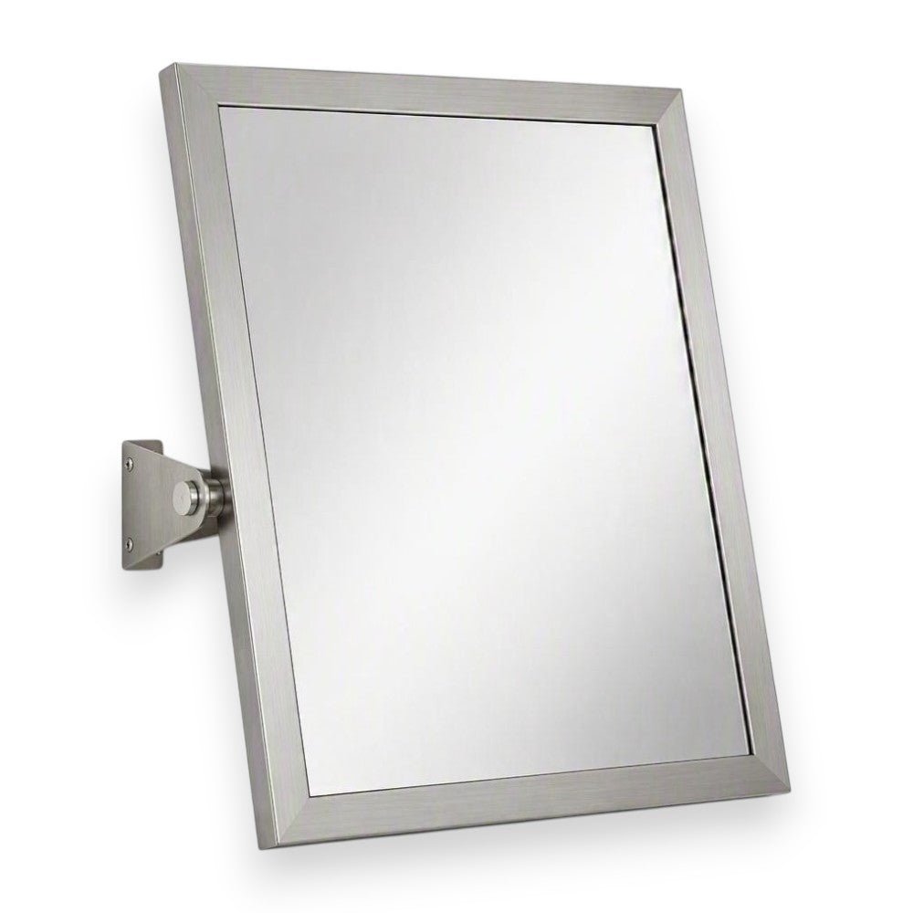 BK dönthető tükör, 500x700 mm-es, rozsdamentes kerettel és konzollal (TH350T)