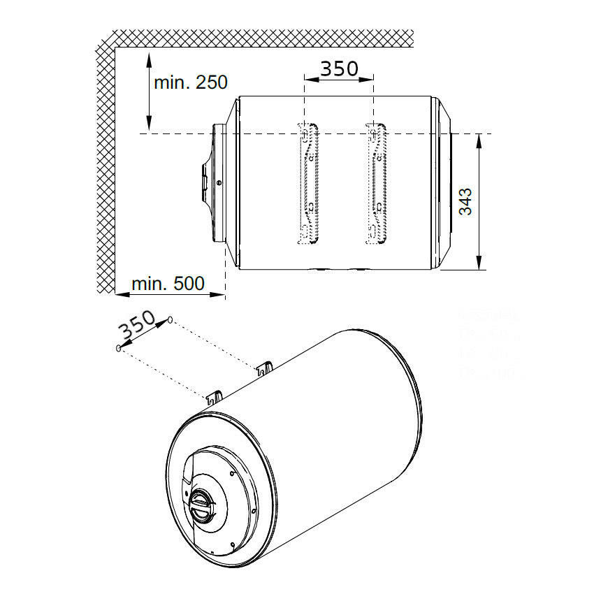 Bosch Tronic 1000T 80 HB fekvő vízmelegítő fali (7736506094).