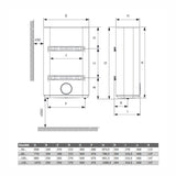 Bosch Tronic Flat TR4501 80 EBP lapos elektromos vízmelegítő, 80 literes, 4 üzemmód (7736507285) - méretrajz