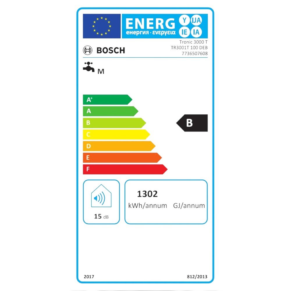 Bosch Tronic 3001T 100 függőlegeselektromos vízmelegítő, fali, B energia osztály