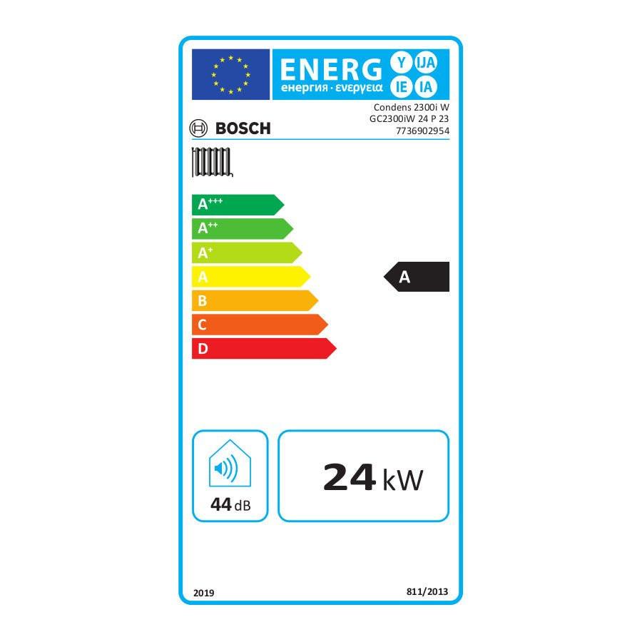 Bosch Condens 2300i W 24 P23 kondenzációs gázkazán, fűtő, 24kW, fehér, HM300 elektronikával (7736902954)