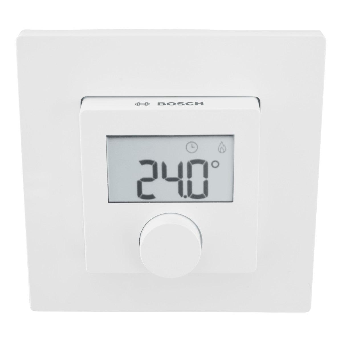 Bosch CR11 szobatermosztát, vezetékes, mechanikus, LCD kijelzővel, beépített páratartalom érzékelő (7738112963)